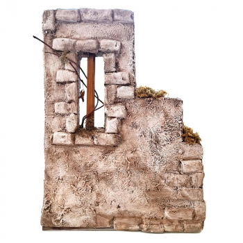 Mauerkulisse mit Fenster - 35x27cm - Einzelstück